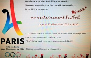 Entraînement de Noël