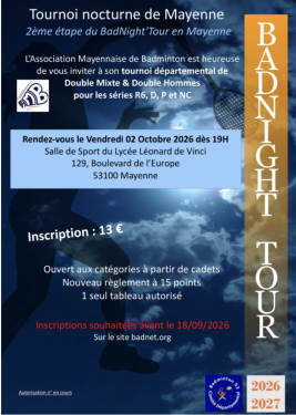 BANIGHT MAYENNE ( Double Mixte - Double Hommes)