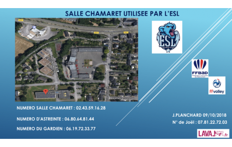 NUMEROS (Salle Chamaret - Astreinte -  Gardien - Joël)